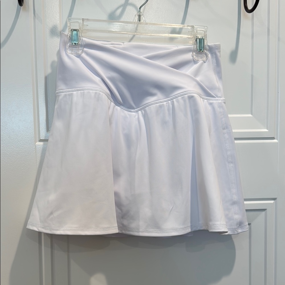 90 Degree By Reflex White Asymmetrical A-Line Mini Skirt - Picture 1 of 4